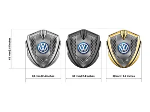 VW Insignia De Logo 3D Estilo Tunado Brillo 3D Escudo